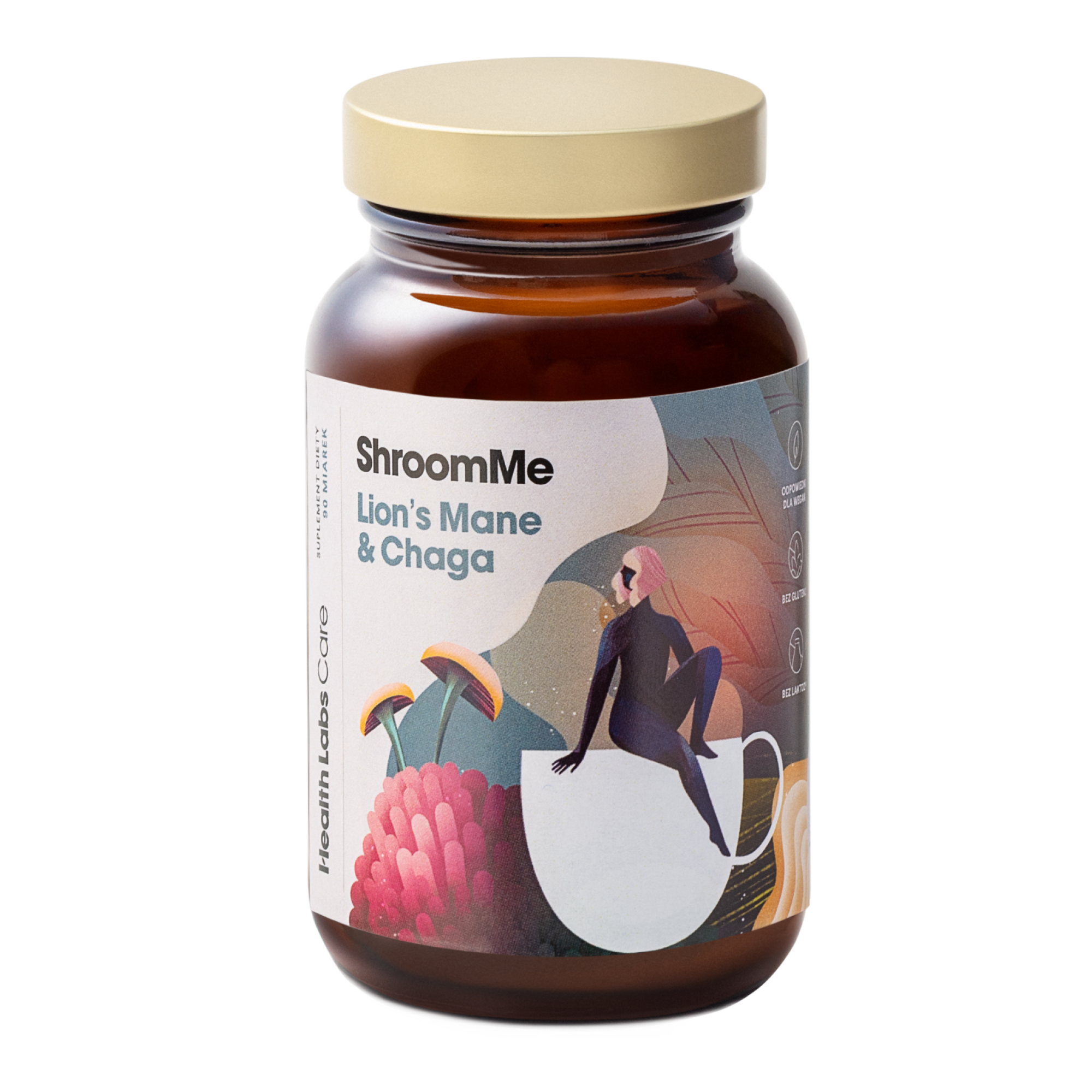 Health Labs Care, ShroomMe Lions Mane&Chaga, proszek, 90 miarek zdjęcie