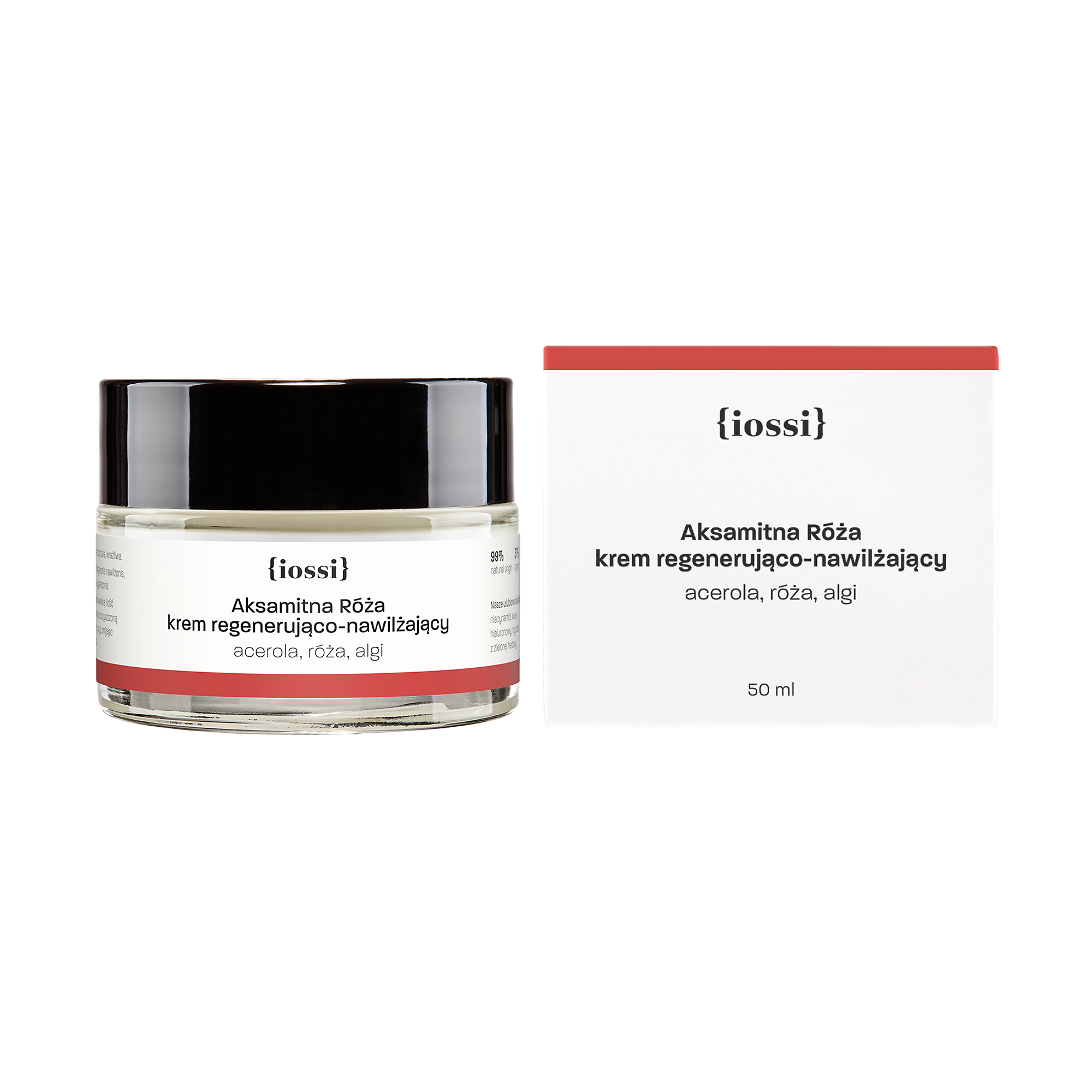 Iossi Aksamitna Róża Krem regenerująco-nawilżający Acerola, róża, algi, 50 ml