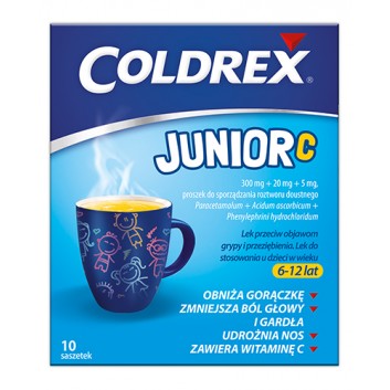 COLDREX JUNIOR C Smak cytrynowy - 10 sasz.