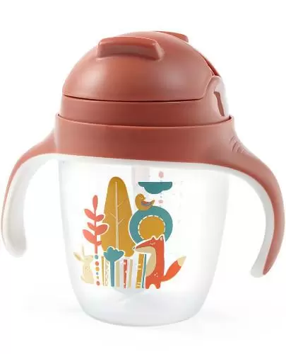 Babyono kubek niekapek z obciążoną słomką 240 ml [1464/01] zdjęcie
