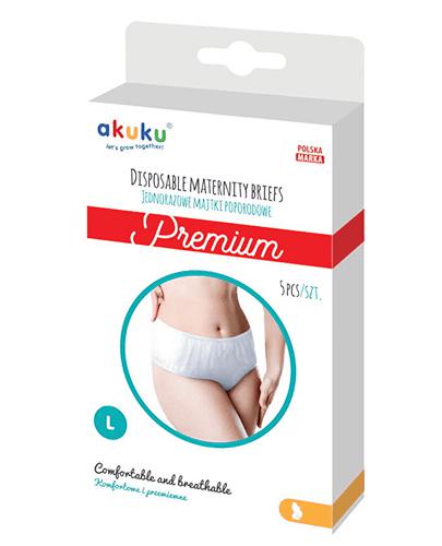 Akuku Premium Jednorazowe majtki poporodowe rozmiar L - 5 szt. - cena, opinie, stosowanie zdjęcie