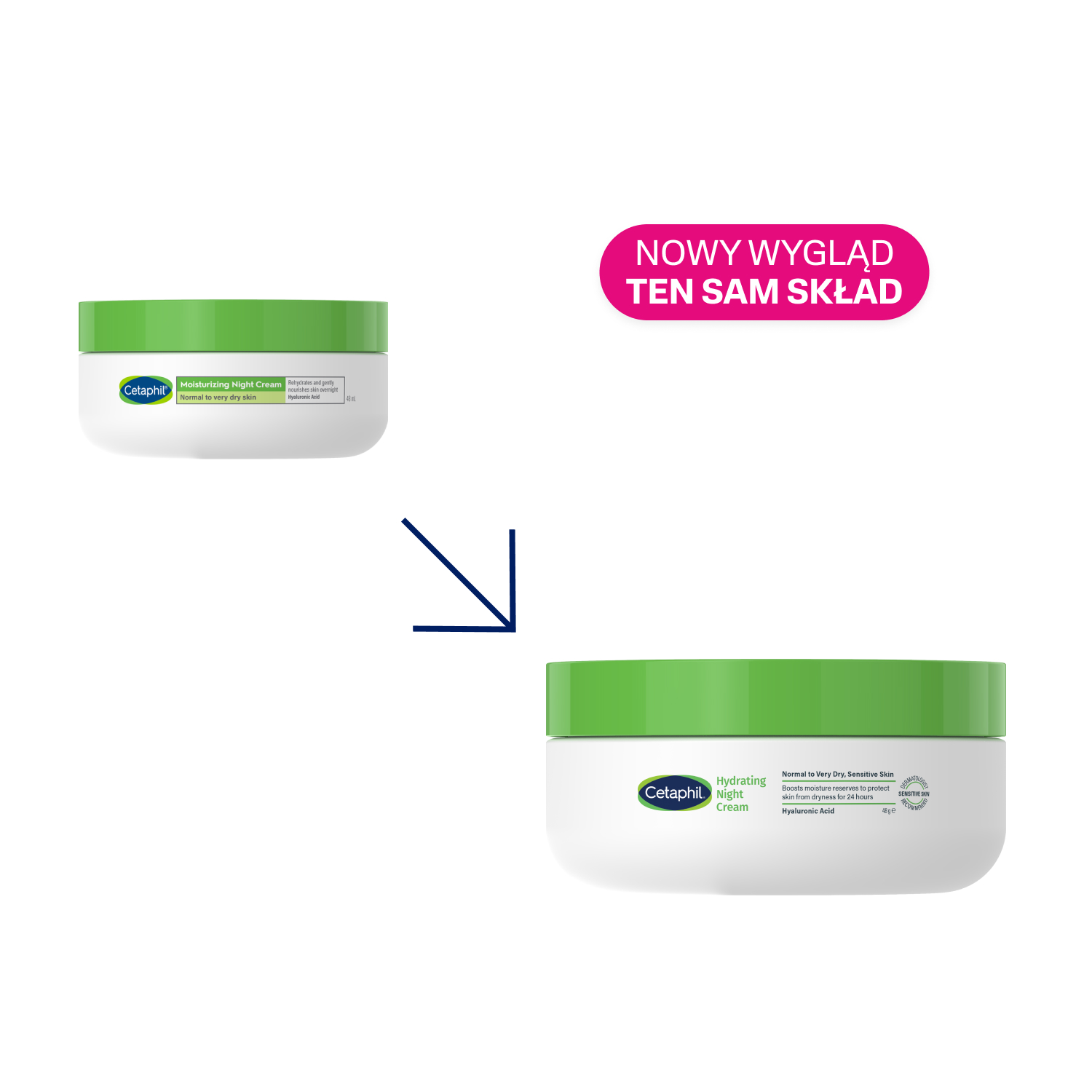 Cetaphil Krem nawilżający na noc, 48 g