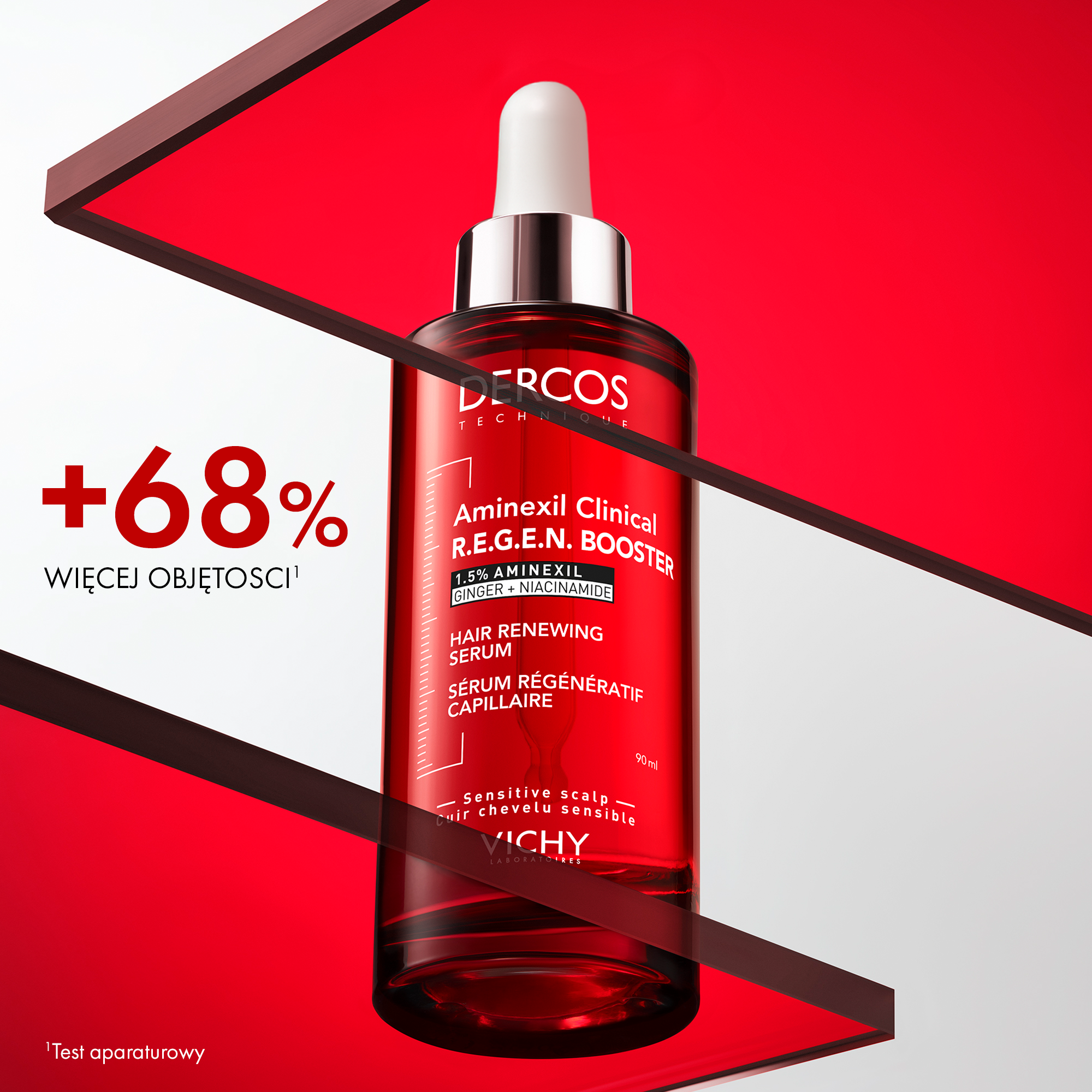 Vichy Dercos Aminexil R.E.G.E.N, Serum wzmacniające i stymulujące włosy, 90 ml