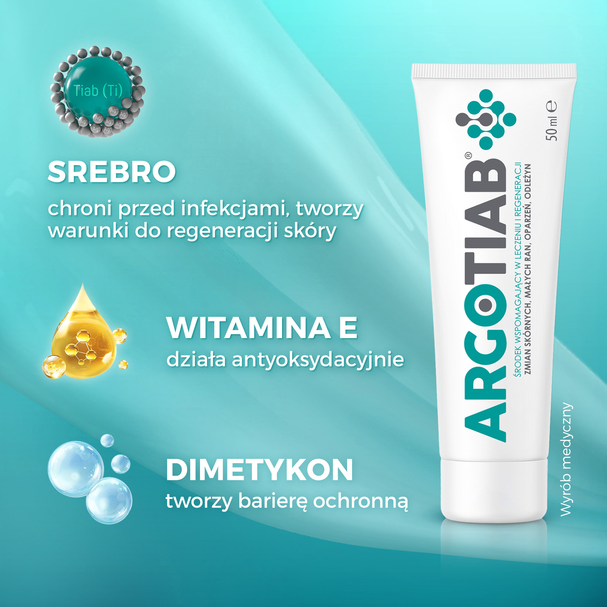ArgoTiab 2%, krem na rany, 50 ml
