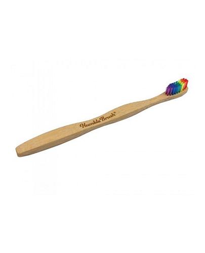 Humble Brush Szczoteczka bambusowa tęczowa miękka dla dorosłych, 1 sztuka zdjęcie