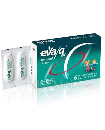 EVA/QU BAMBINI Czopki musujące przeciw zaparciom dla dzieci - 6 szt. zdjęcie