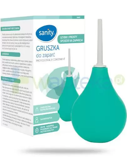 Sanity gruszka nr 9 do zaparć z kanką 1 sztuka zdjęcie