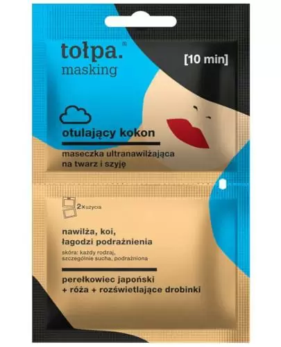Tołpa Masking Otulający kokon maseczka ultranawilżająca na twarz i szyję 2 x 5 ml zdjęcie