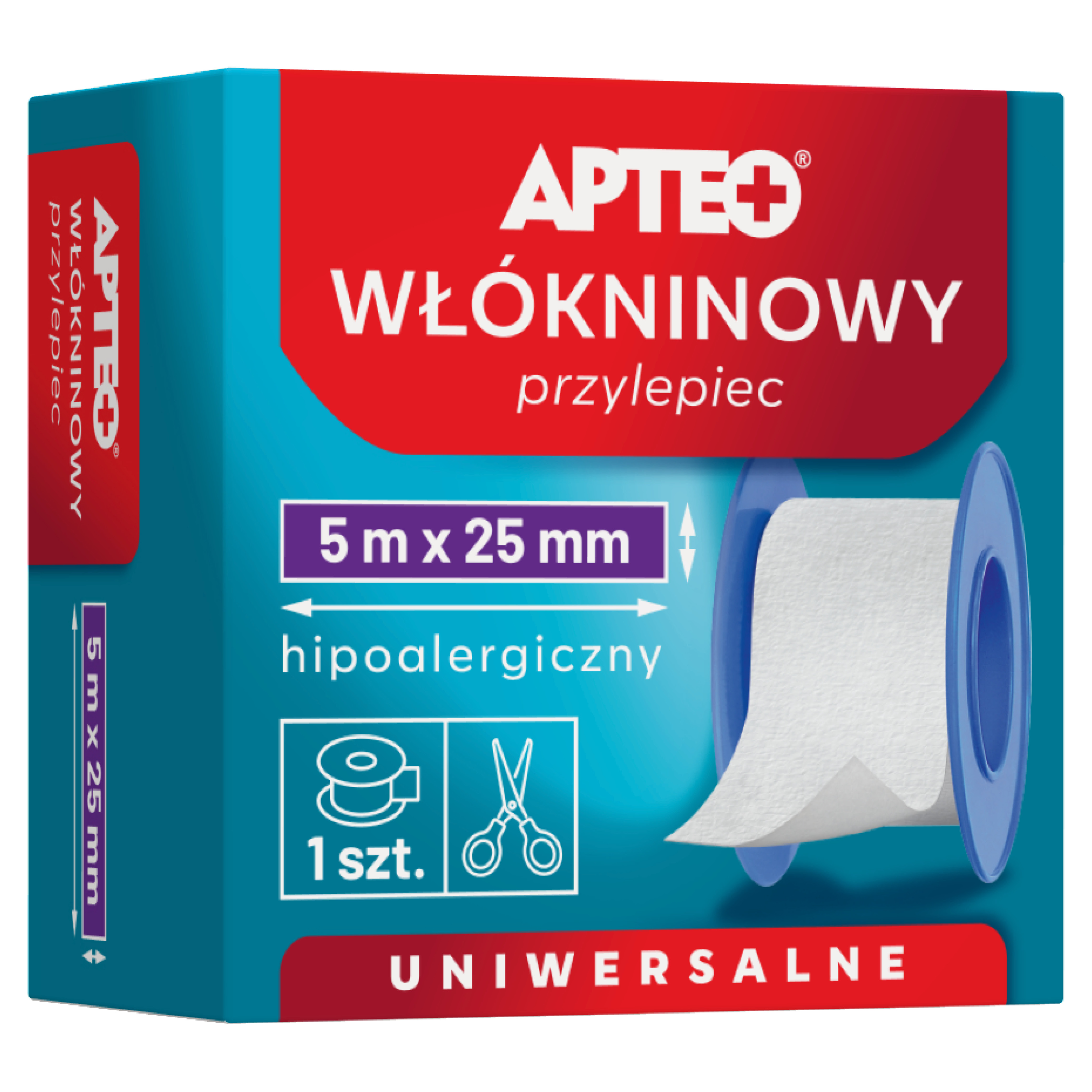 Apteo przylepiec włókninowy 5m x 25mm 1 sztuka zdjęcie