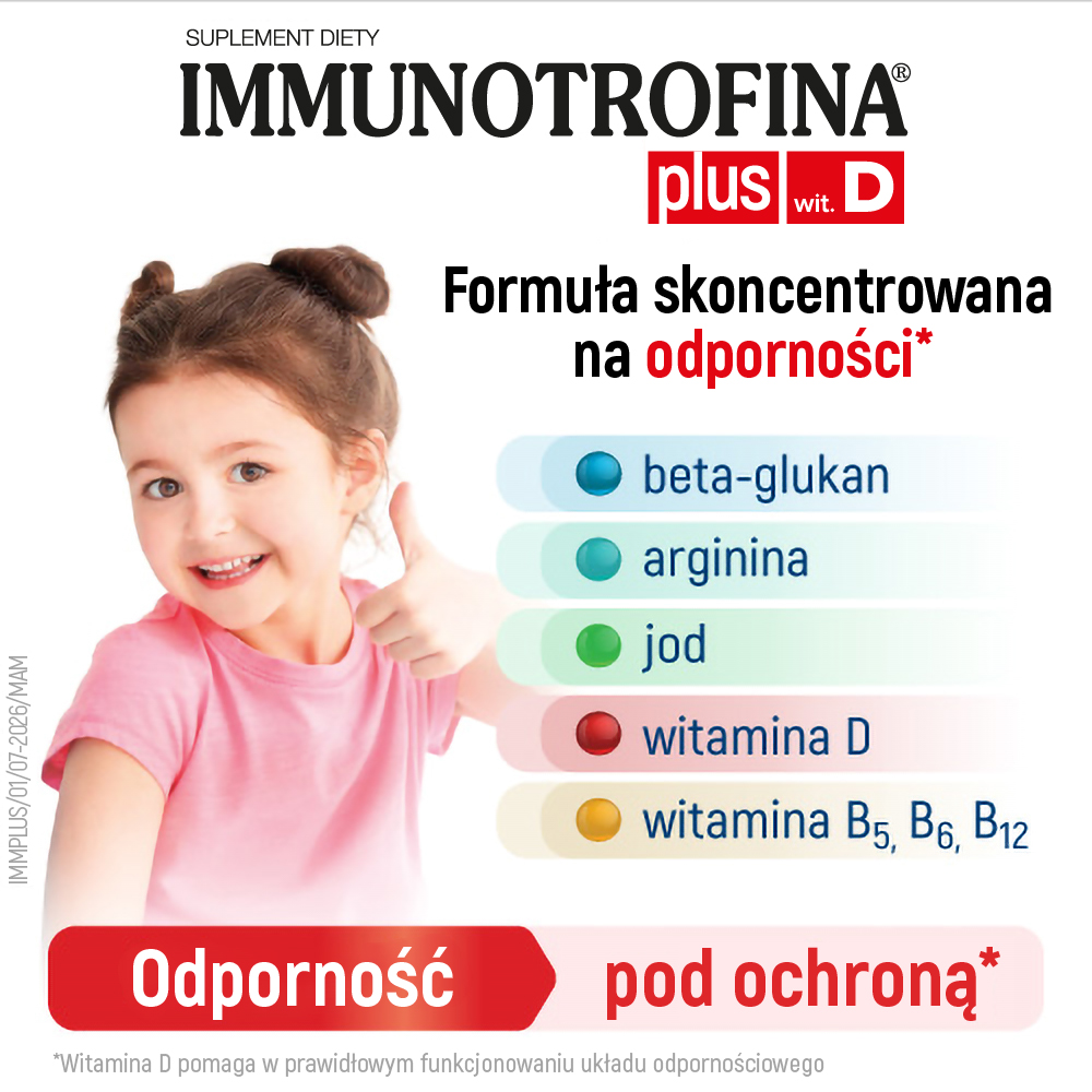 Immunotrofina plus wit. D, płyn, 3 x 180 ml