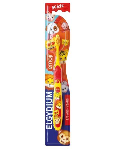 Elgydium Emoji Kids Szczoteczka do zębów dla dzieci 2-6 lat, 1 szt. cena, opinie, stosowanie zdjęcie