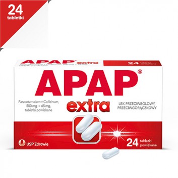 Apap Extra 500 mg + 65 mg 24 tabletki