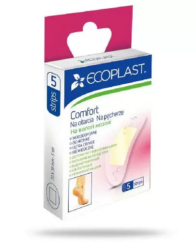 Ecoplast Plastry hydrokoloidowe na otarcia i pęcherze 5 sztuk zdjęcie