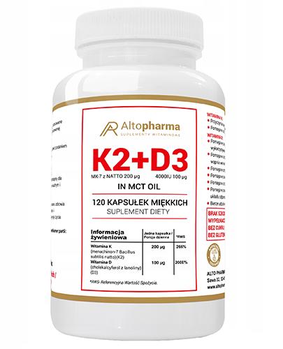Altopharma Witamina K2+D3 - 120 kaps. - cena, opinie, wskazania zdjęcie