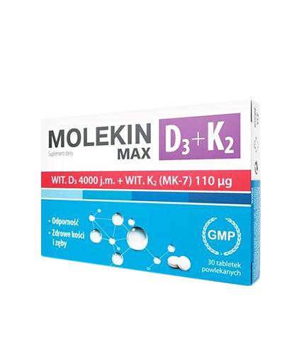 Molekin Max D3 + K2 - 30 tabl. - cena, opinie, dawkowanie zdjęcie