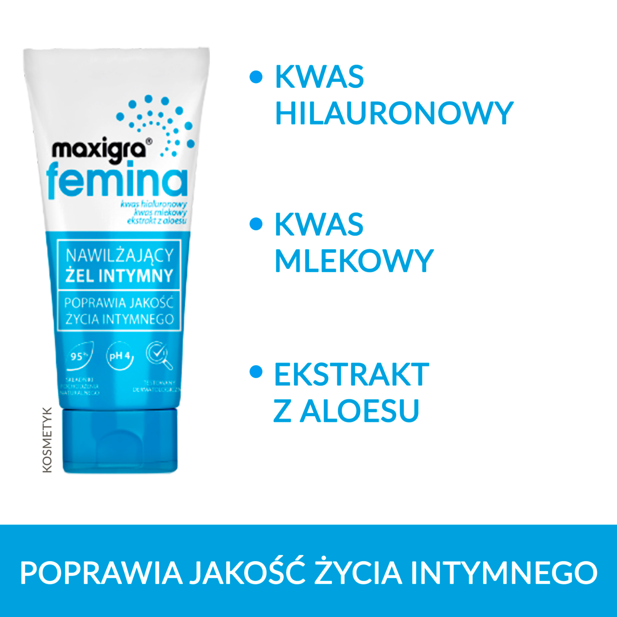 Maxigra Femina - nawilżający żel poprawiający jakość życia intymnego - 75 ml