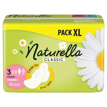 Naturella Classic Maxi Podpaski ze skrzydełkami, 16 sztuk