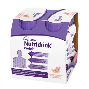 Nutridrink Protein, napój o smaku brzoskwinia-mango, 4 x 125 ml