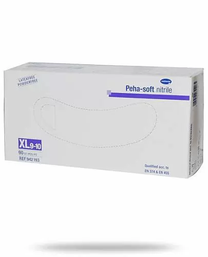Hartmann Peha-Soft Nitrile rękawice niejałowe bezpudrowe rozmiar XL 90 sztuk zdjęcie