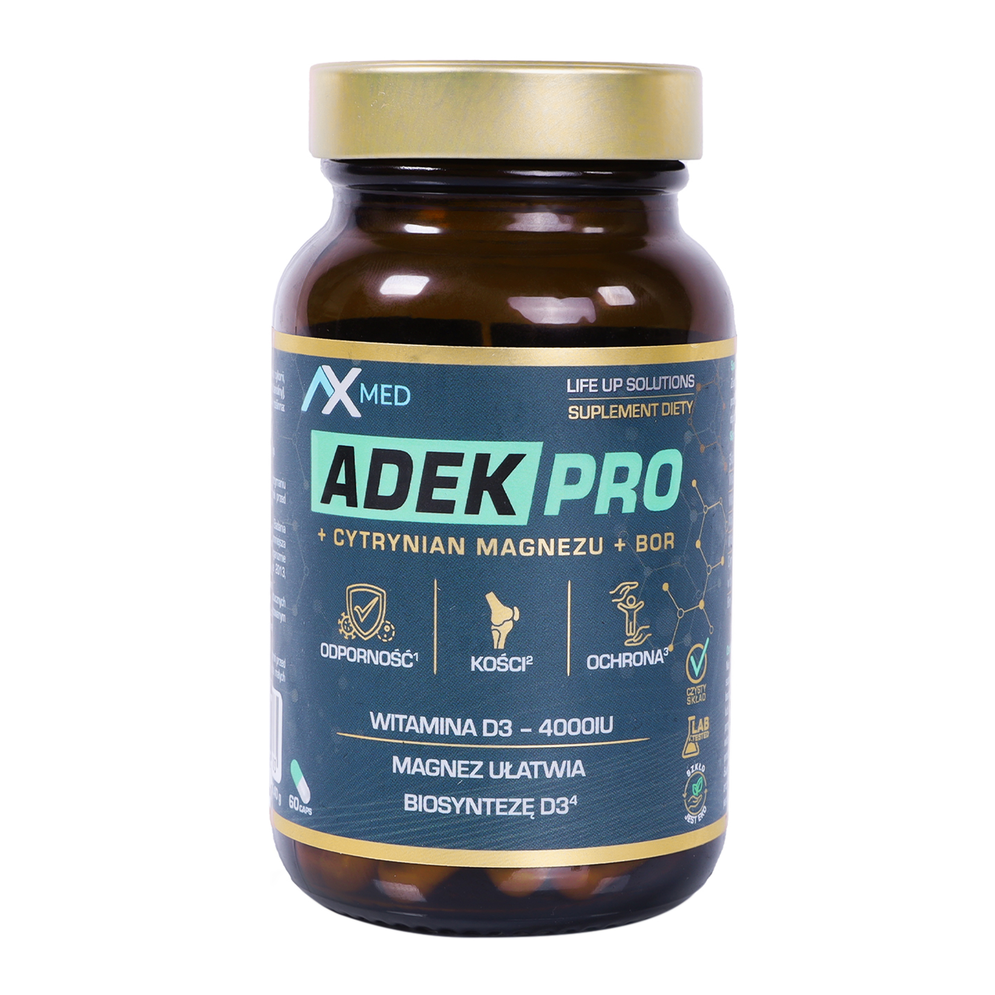 Ax Med Adek Pro 60, kapsułki, 60 sztuk zdjęcie