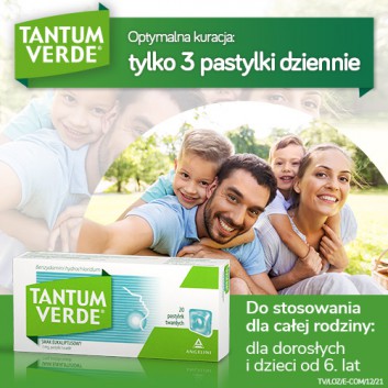 Tantum Verde 3 mg pastylki do ssania smak eukaliptusowy 20 sztuk