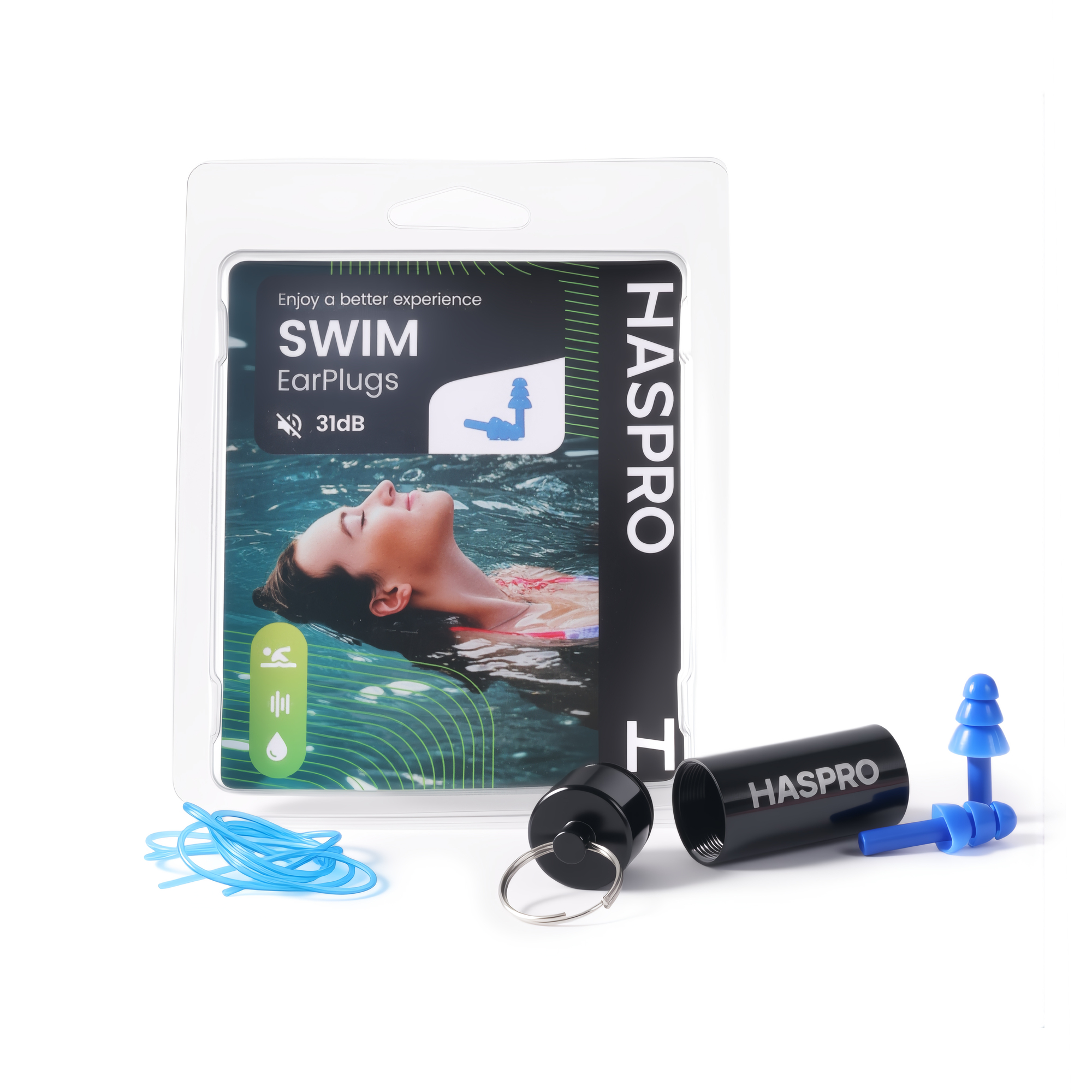 Zatyczki do uszu wielorazowe Haspro Swim EarPlugs, 1 para zdjęcie