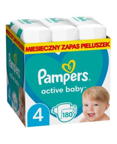 Pampers Active Baby 4 Maxi Pieluchy, 9-14 kg, 180 sztuk zdjęcie