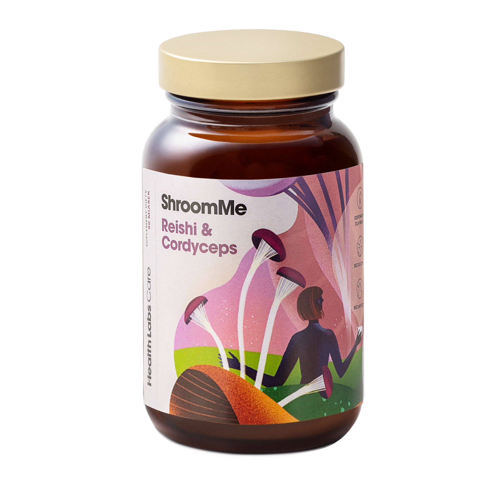Health Labs Care, ShroomMe Reishi&Cordyceps, proszek, 45 g zdjęcie