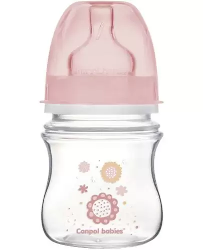 Canpol Babies EasyStart butelka szeroka antykolkowa różowa 120 ml [35/216_pin] zdjęcie