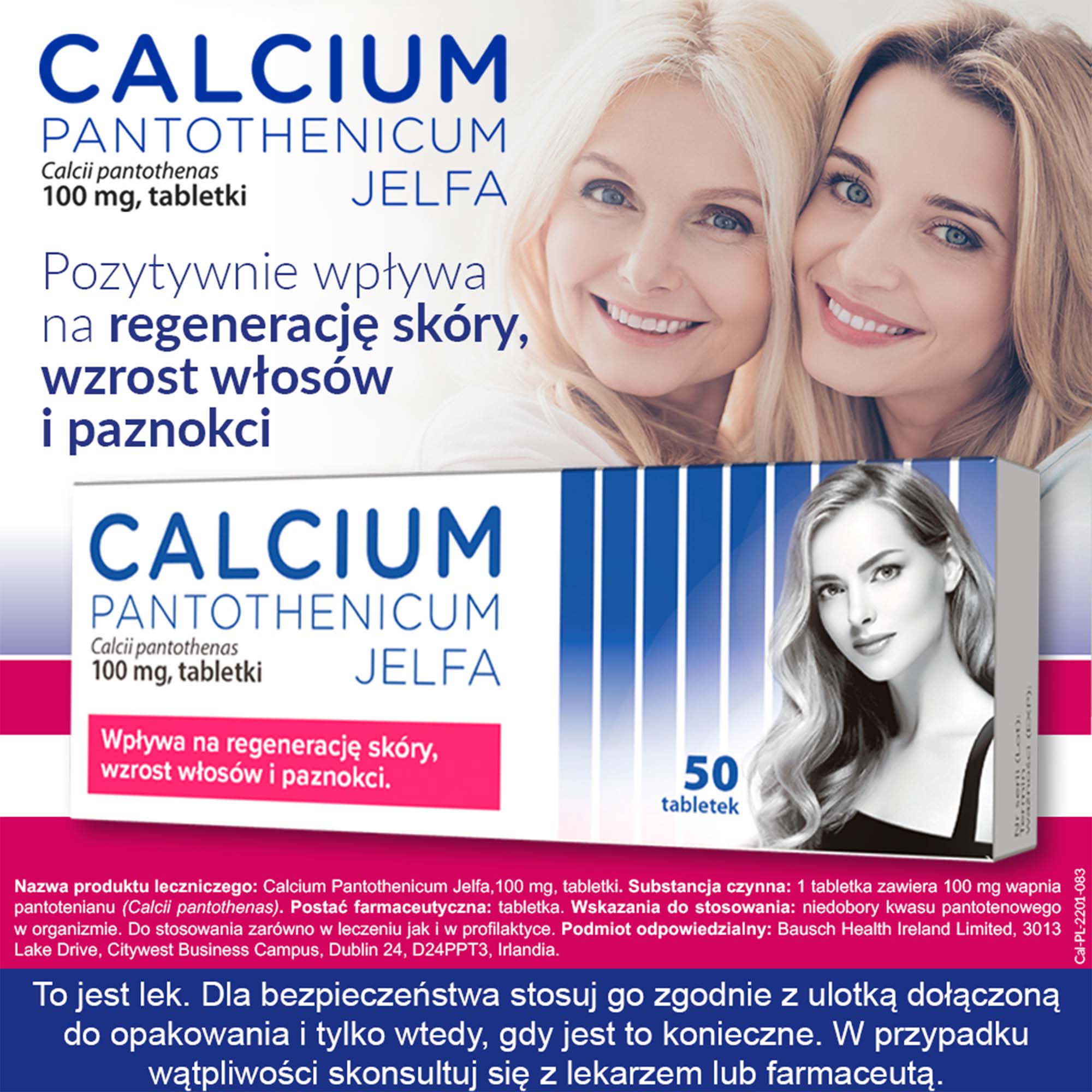 Calcium Pantothenicum 100mg 50 tabletek