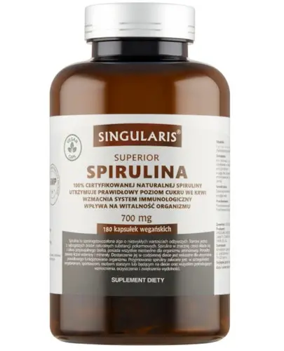 Singularis Superior Spirulina 700 mg 180 kapsułek zdjęcie