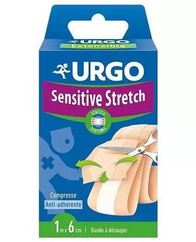 Urgo Sensitive Stretch elastyczny opatrunek do cięcia 1m x 6 cm 1 sztuka zdjęcie