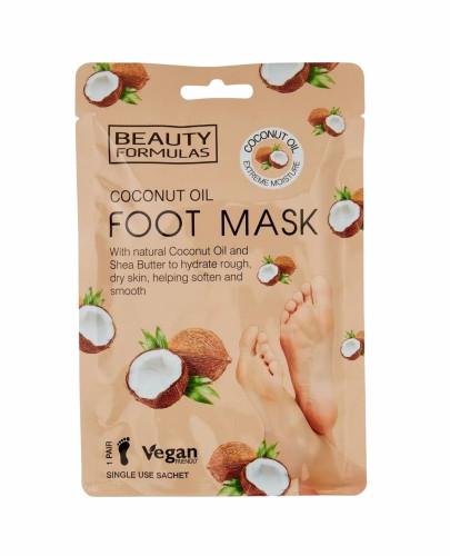 Beauty Formulas Maska do stóp z olejem kokosowym 1 para zdjęcie