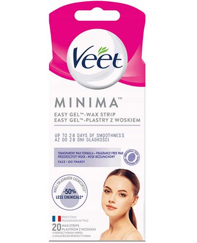 Veet Minima Plastry z woskiem do depilacji twarzy dla skóry wrażliwej - 20 szt. zdjęcie