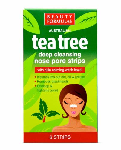 Beauty Formulas Głęboko Oczyszczające Paski na nos Tea Tree, 6 sztuk zdjęcie