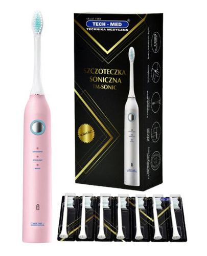 TECH-MED Szczoteczka soniczna TM-SONIC różowa - 1 szt. - cena, stosowanie, opinie  zdjęcie