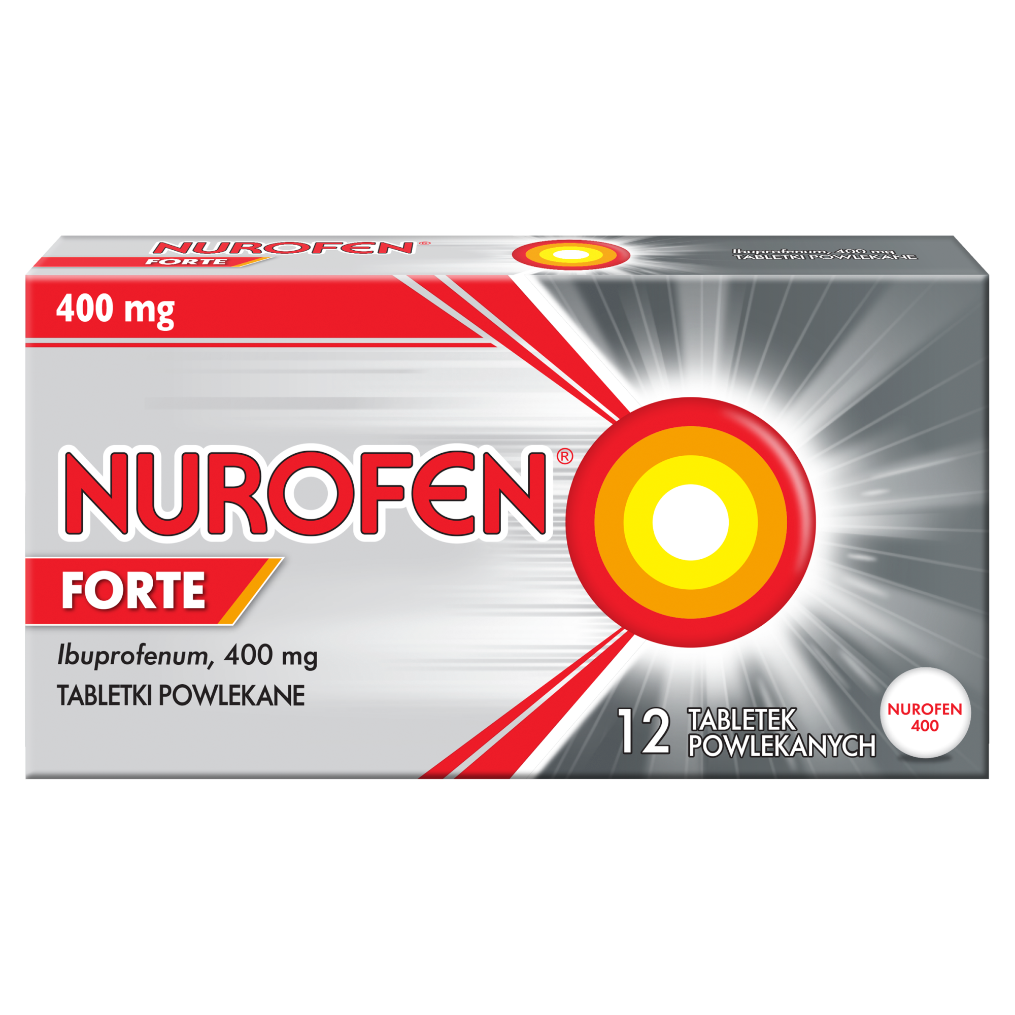 Nurofen Forte ibuprofen 400 mg na silny ból i gorączkę tabletki, 12 sztuk  zdjęcie
