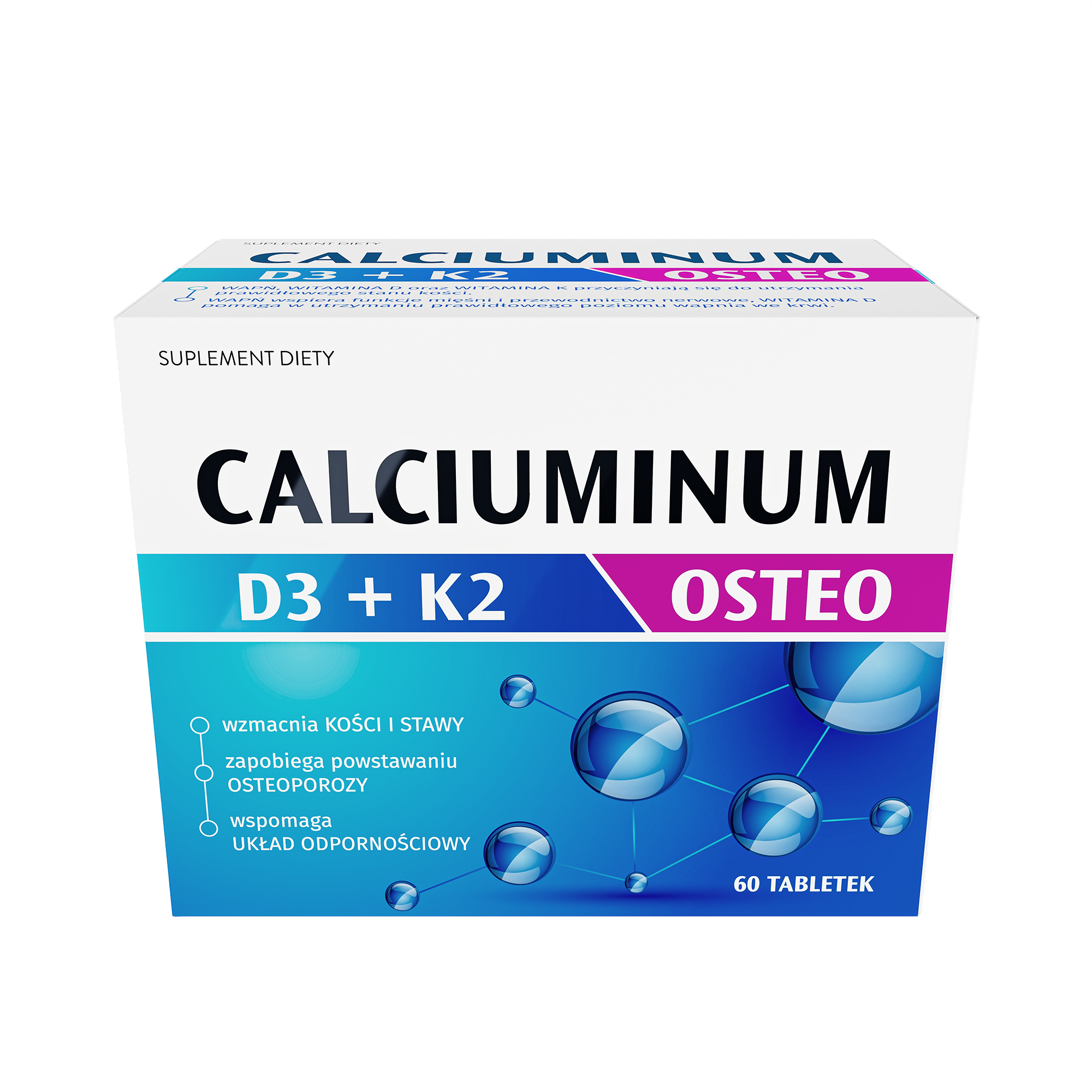 Calciuminum Osteo D3 + K2, 60 tabletek