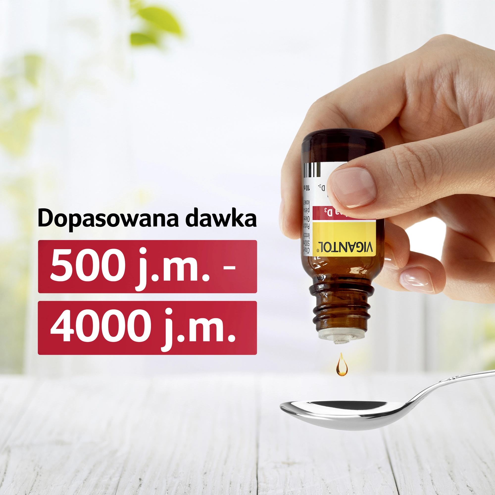 Vigantol witamina D3, 20 000IU, krople doustne, 10 ml