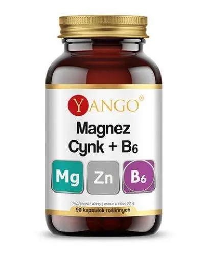 Yango, Magnez + Cynk + B6, kapsułki, 90 sztuk zdjęcie