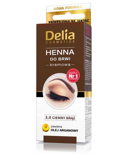 Delia Kremowa henna do brwi ciemny brąz 3.0 - 15 ml Do koloryzacji brwi - cena, opinie, stosowanie zdjęcie