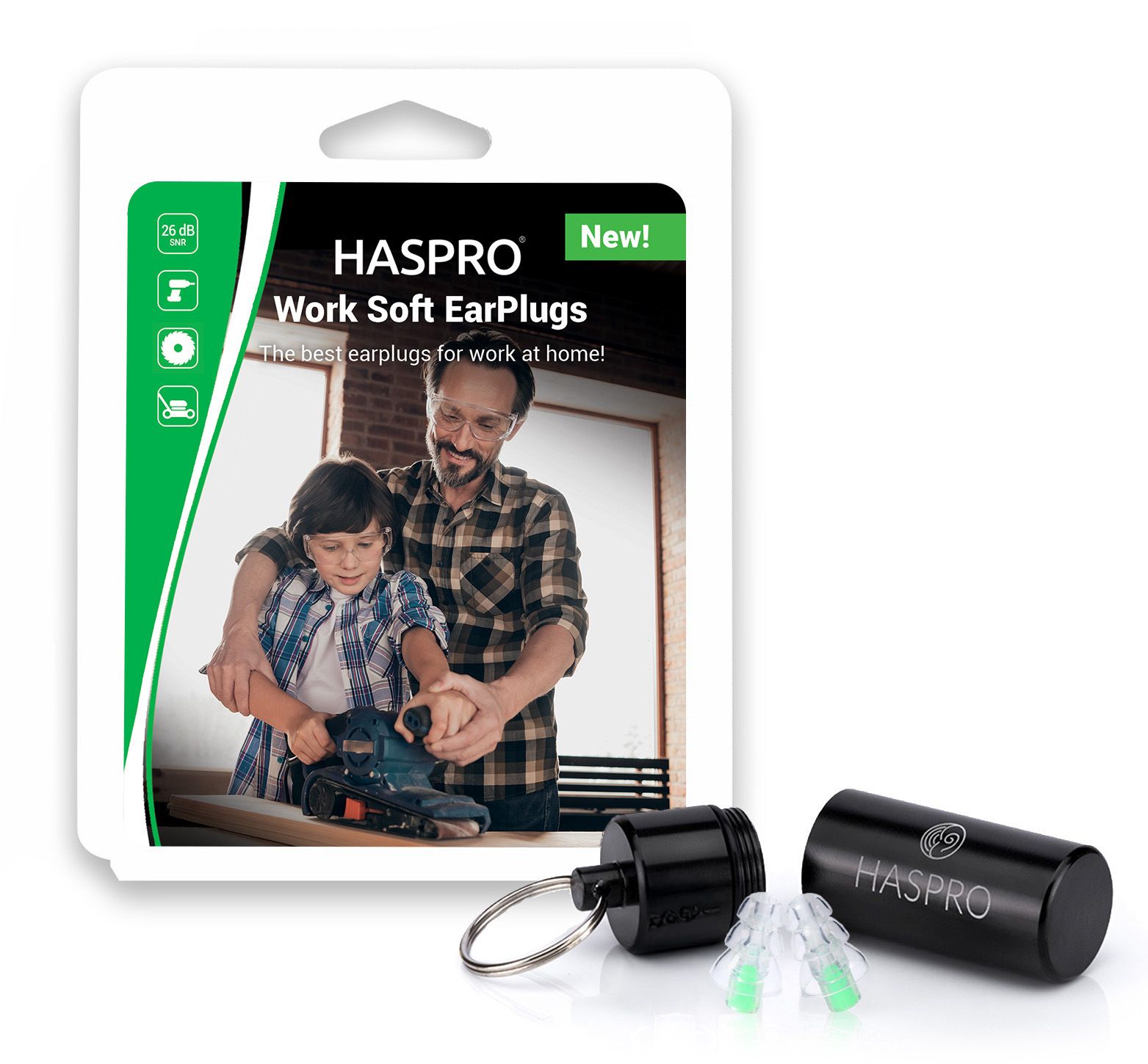 Haspro Work Soft Earplugs, zatyczki do uszu, 1 para zdjęcie