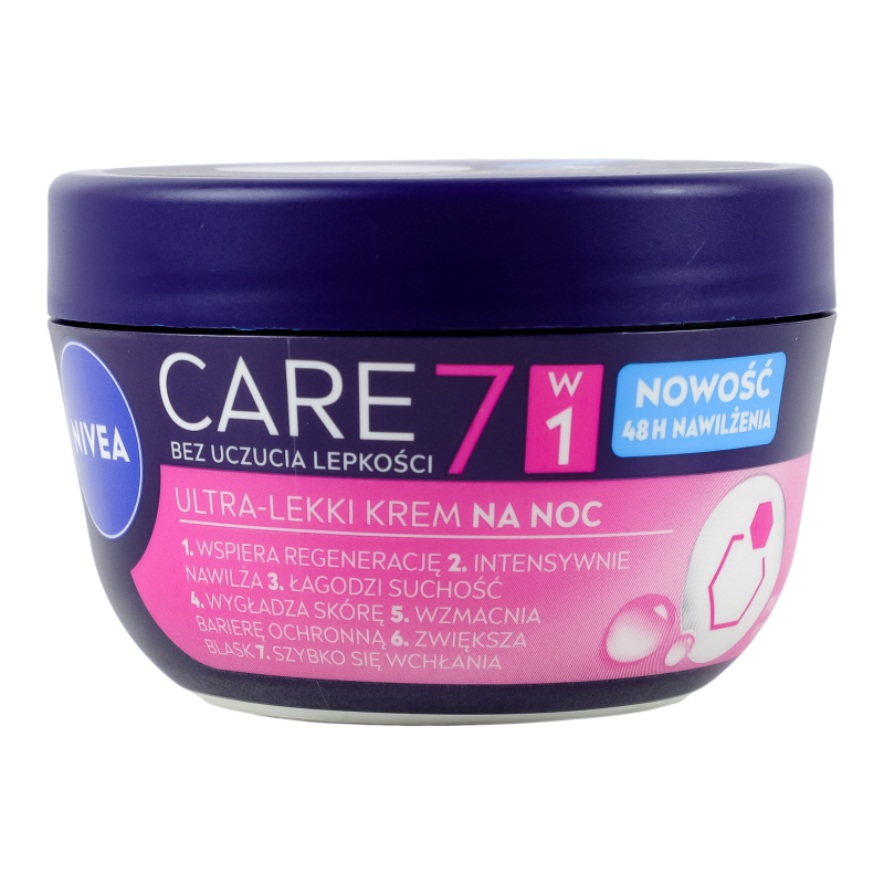 Nivea Care 5w1, lekki krem do twarzy na noc, 100 ml