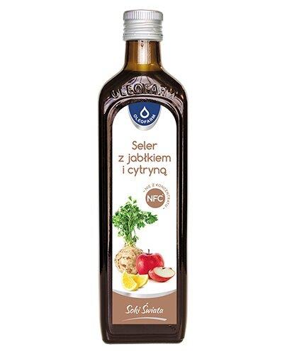 Oleofarm Seler z Jabłkiem i Cytryną 100% Sok owocowo-warzywny NFC, 490 ml zdjęcie