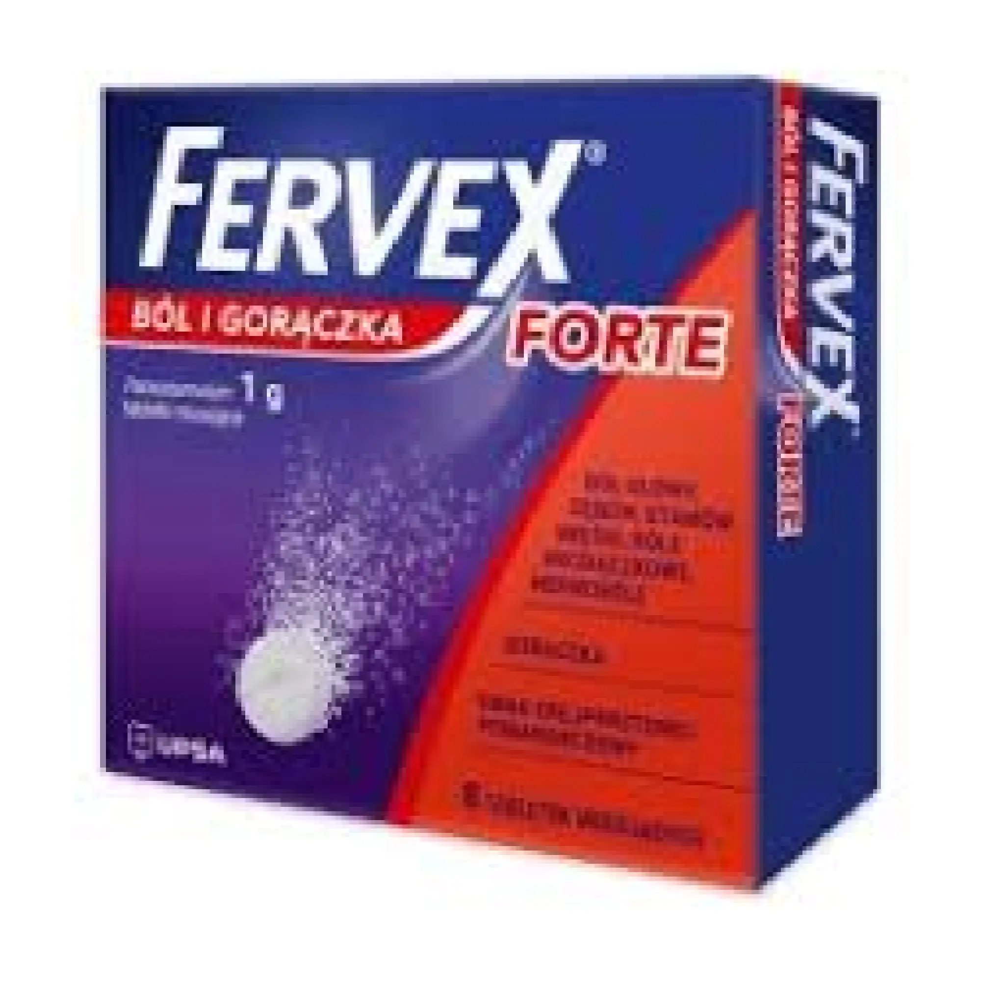 Fervex ból i gorączka Forte, tabletki musujące, 8 sztuk zdjęcie