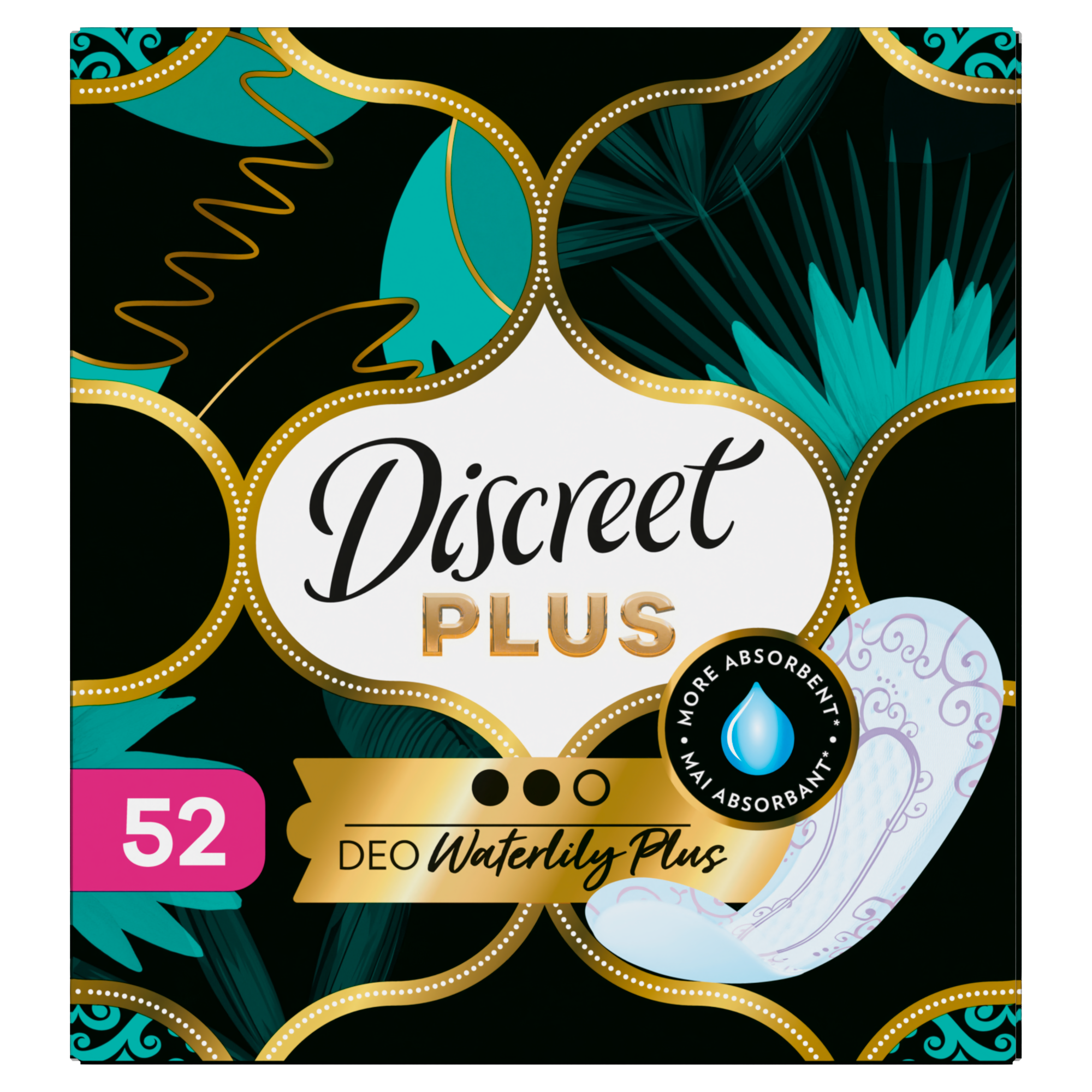Discreet Zone Plus Waterlily Plus Wkładki higieniczne, 52 sztuki zdjęcie