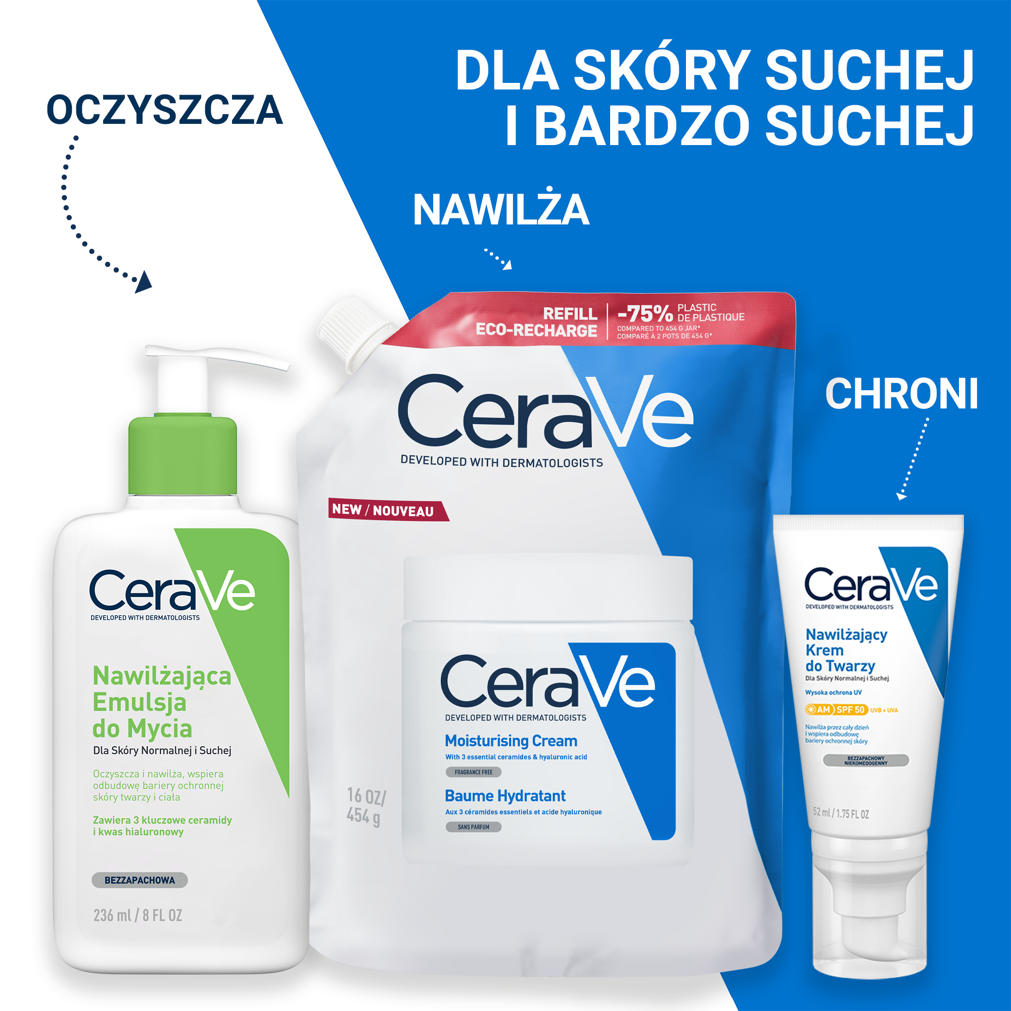 CeraVe Refill Balsam nawilżający, 454 g
