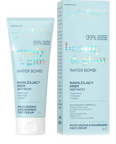 Eveline Cosmetics Beauty & Glow Water Bomb Krem nawilżająco odżywczy, 75 ml, cena, opinie, właściwości zdjęcie