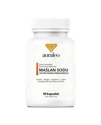 Auraleo Maślan sodu 320 mg kwasu masłowego, kapsułki, 90 sztuk zdjęcie