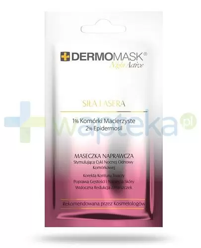 Lbiotica DermoMask Night Active Siła lasera maseczka naprawcza stymulująca cykl nocnej odnowy komórkowej 12 ml zdjęcie